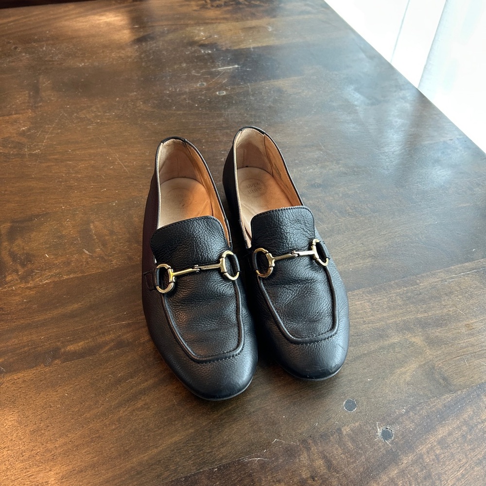 Paul Green Daphne Black Leather horse bit Loafers - size US 7